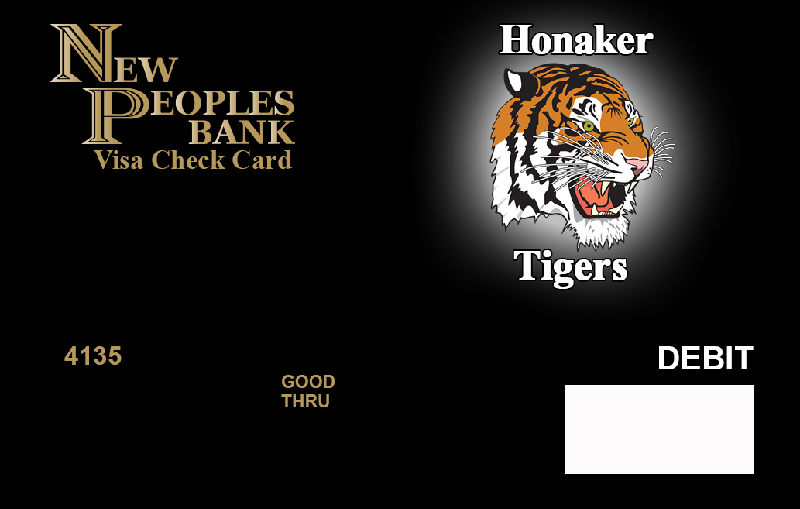 Card - Honaker Tigers - Tiger Head