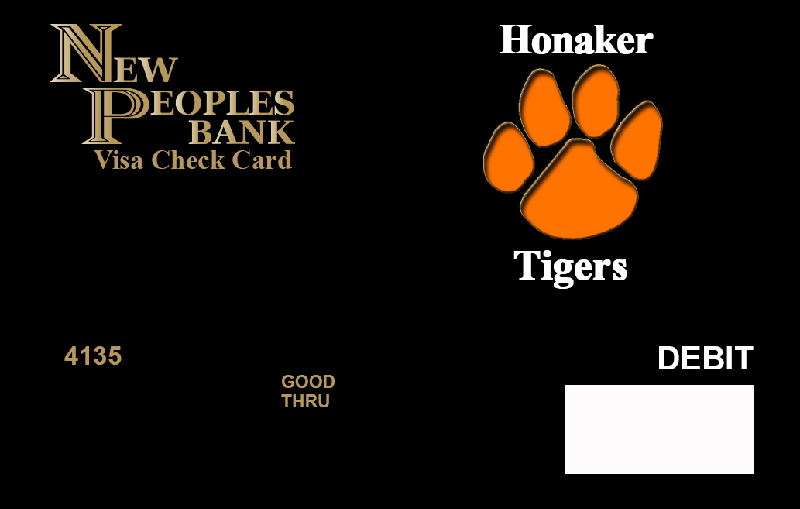 Card - Honaker Tigers - Tiger Paw
