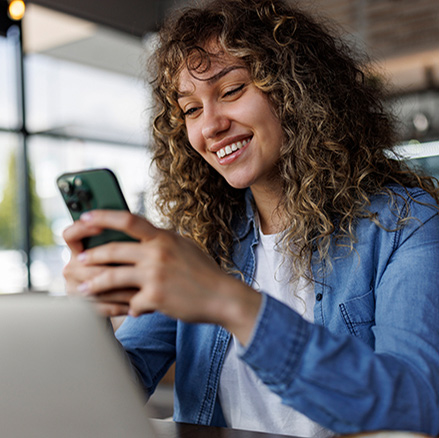 Person using their phone.