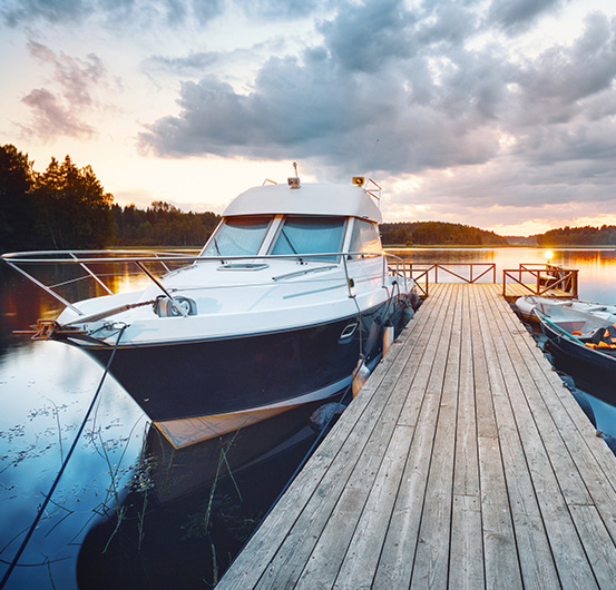 Yacht at a dock.
