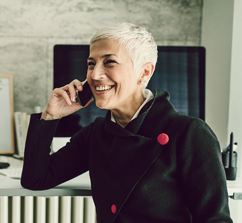 Person using a phone.